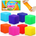 Stress Cube 8 PackStretchy Fidget Toy for Anxiety Stress ReliefClassroom Stress Ball ToysCube Squishies for Adults Kids Children Teens